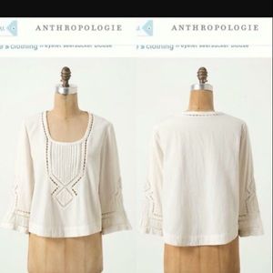 EUC Moulinette Soeurs swing peasant top-navy blue